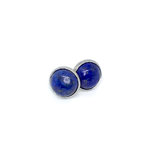 10mm Lapis Lazuli Studs (Stainless Steel)