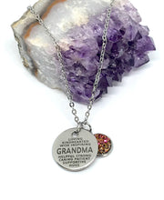 Load image into Gallery viewer, GRANDMA Word Collage 3-in-1 Necklace (Stainless Steel)