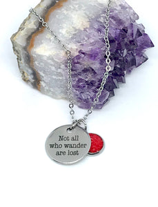 “Not All Who Wander Are Lost” 3-in-1 Necklace (Stainless Steel)