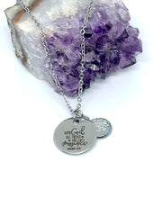 Load image into Gallery viewer, “With God All Things Are Possible” 3-in-1 Necklace (Stainless Steel)