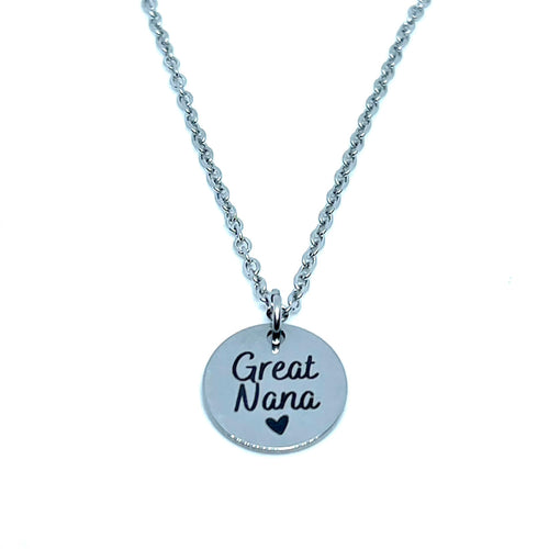 Great Nana Charm Necklace (Stainless Steel)