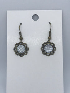 Floral Drop Earrings (Antique Bronze)