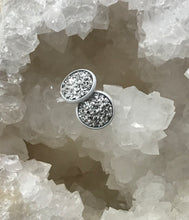 Load image into Gallery viewer, 12mm Silver Druzy Studs