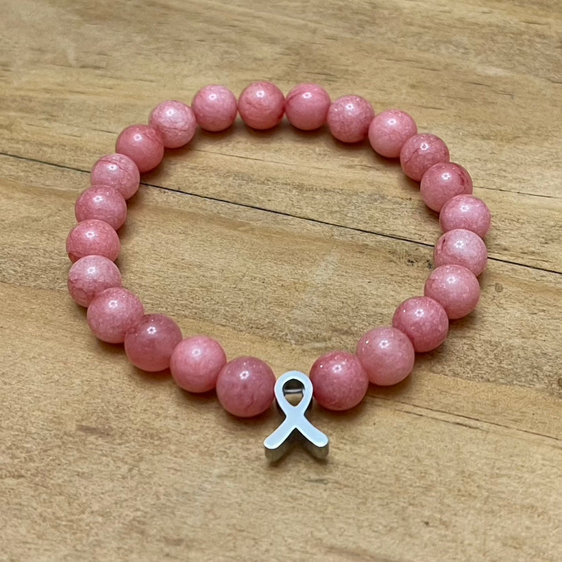 8mm Breast Cancer Research Gemstone Bracelet