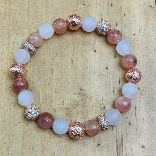 8mm Rose Gold Pave Bracelet