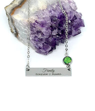 Load image into Gallery viewer, Family Necklace with One Birthstone (Stainless Steel)