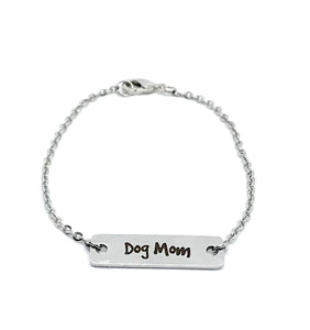 "Dog Mom" Bracelet (Stainless Steel)