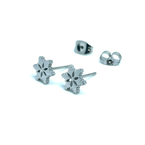 Mini Snowflake Studs (Stainless Steel)