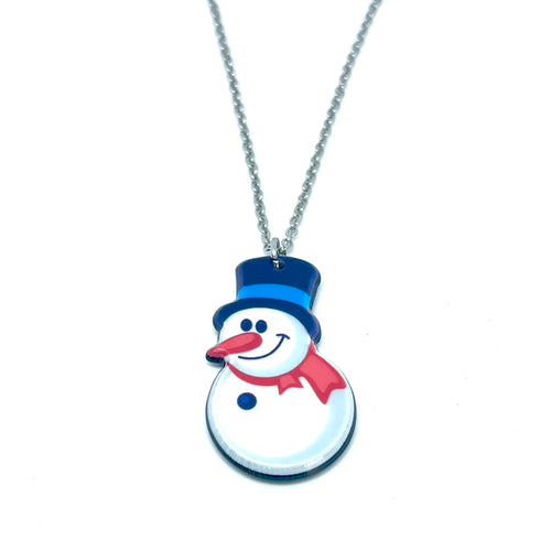 Snowman Necklace (Stainless Steel)