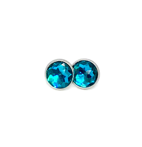 12mm Teal Studs