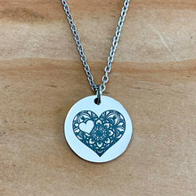 Load image into Gallery viewer, “I am Perfect Just the Way I Am” Double-Sided Charm Necklace (Stainless Steel)