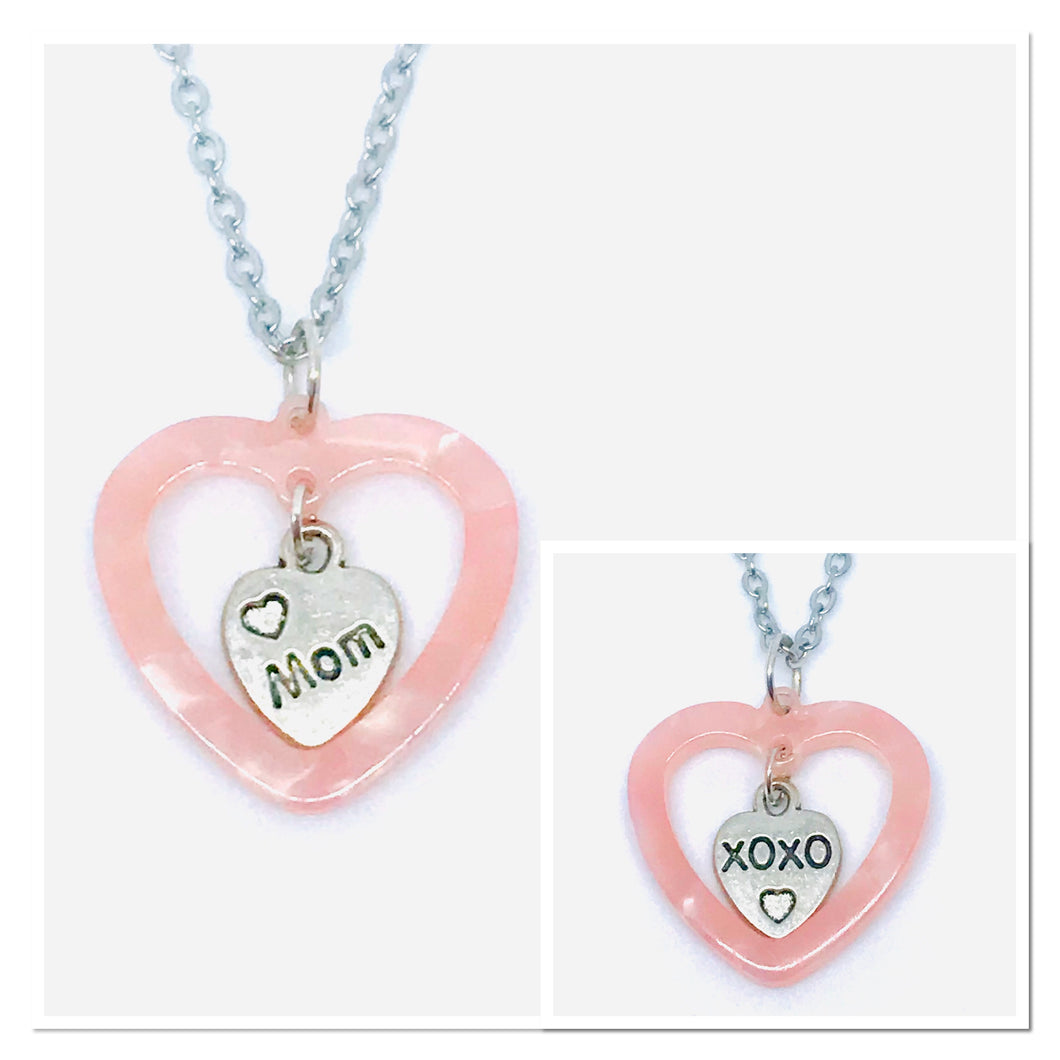 Mom Heart Necklace (Stainless Steel)