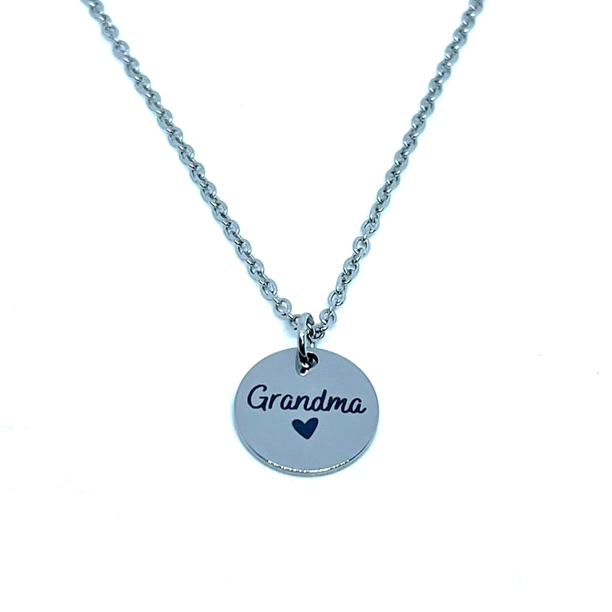 Grandma Charm Necklace (Stainless Steel)