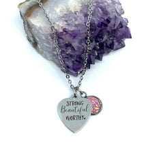 Load image into Gallery viewer, &quot;Strong Beautiful Worthy&quot; 3-in-1 Necklace (Stainless Steel)