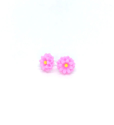Daisy Studs in Purple Jam (No Metal)