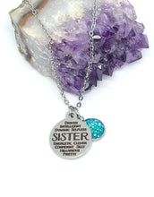 Load image into Gallery viewer, SISTER Word Collage 3-in-1 Necklace (Stainless Steel)