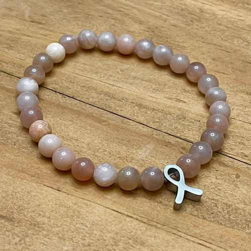 6mm Uterine Cancer Research Gemstone Bracelet