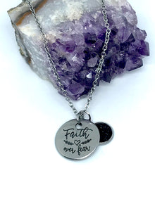 “Faith over Fear” 3-in-1 Necklace (Stainless Steel)