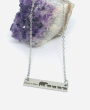 Load image into Gallery viewer, Mama Bear Necklace with Four Cubs (Stainless Steel)