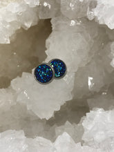 Load image into Gallery viewer, 8mm Galaxy Blue Druzy Studs
