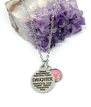 Load image into Gallery viewer, DAUGHTER Word Collage 3-in-1 Necklace (Stainless Steel)