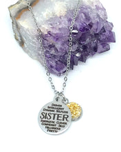 Load image into Gallery viewer, SISTER Word Collage 3-in-1 Necklace (Stainless Steel)