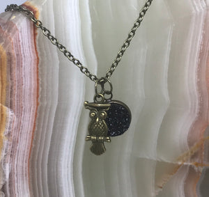 Owl Graduate 3-in-1 Necklace (Antique Bronze)