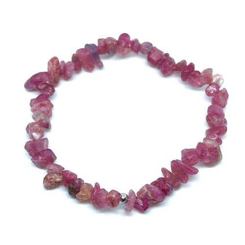 Pink Tourmaline Pebble Bracelet