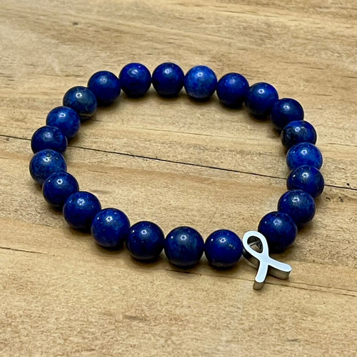 8mm Colon Cancer Research Gemstone Bracelet