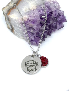 “Always Stay Humble and Kind” 3-in-1 Necklace (Stainless Steel)