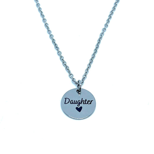 Daughter Charm Necklace (Stainless Steel)