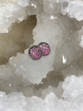 Load image into Gallery viewer, 8mm Pink Druzy Studs