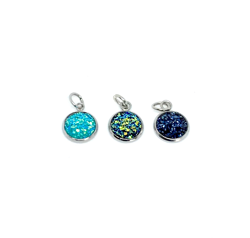 Blue Obsession Druzy Charm Set