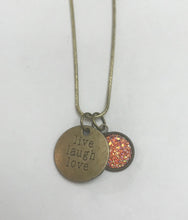 Load image into Gallery viewer, “live laugh love” Necklace (Antique Bronze)