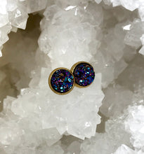Load image into Gallery viewer, 8mm Mystic Druzy Studs