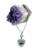 Load image into Gallery viewer, Lil’ Bear Birthstone Necklace (Stainless Steel)