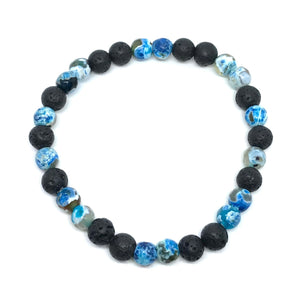 6mm Marbled Sky Agate Diffuser Bracelet