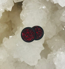Load image into Gallery viewer, 10mm Merlot Druzy Studs