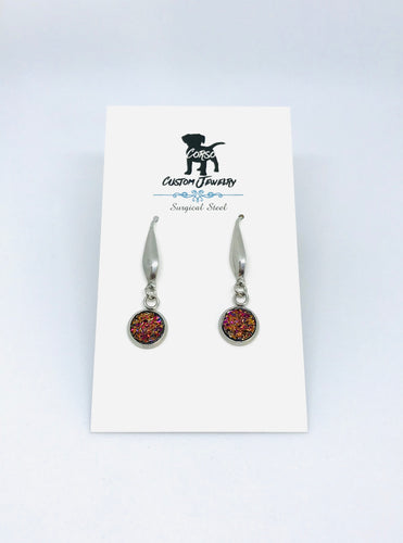 8mm Fantasy Druzy Drop Earrings (Surgical Steel)