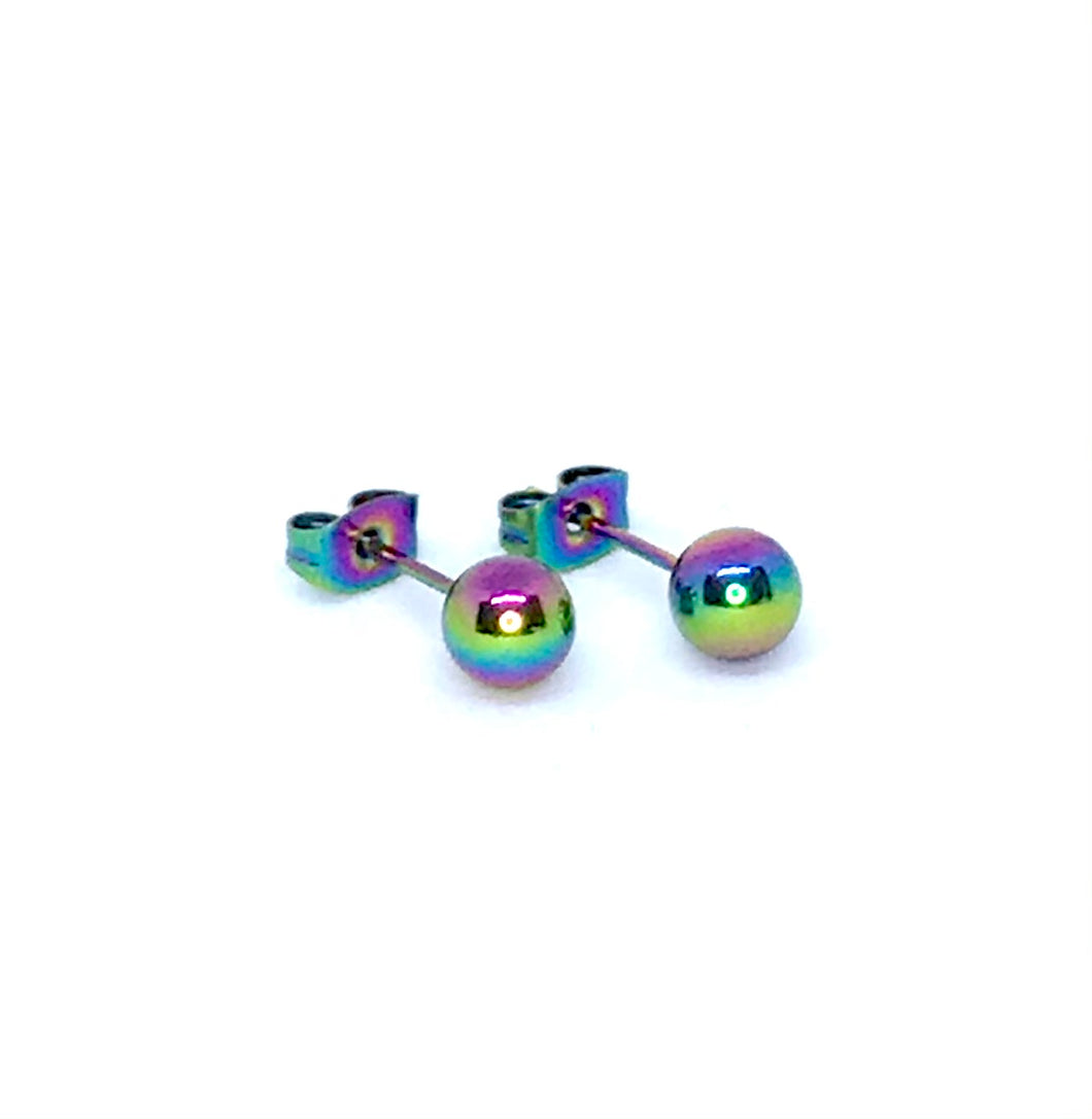6mm Rainbow Ball Studs (Stainless Steel)