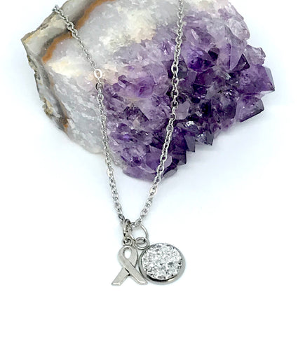 Brain Cancer Research Necklace (Stainless Steel)