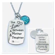Load image into Gallery viewer, “The Love Between a Mother and Daughter is...” 3-in-1 Necklace (Stainless Steel)