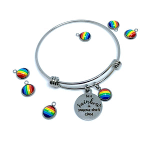 “Be a rainbow in someone else’s cloud” Bracelet (Stainless Steel)