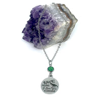 Load image into Gallery viewer, “RAWR! Means I love you in Dinosaur” Birthstone Necklace (Stainless Steel)