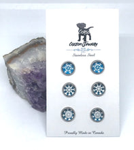 Load image into Gallery viewer, Snowflake 8mm Stud Trio (Stainless Steel)