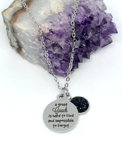 "A great Coach is hard to find and impossible to forget" 3-in-1 Necklace (Stainless Steel)