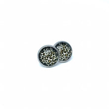 Load image into Gallery viewer, 10mm Gold Leopard Print Studs (Stainless Steel)