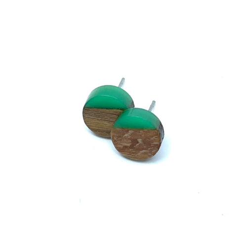 Jade Wooden Studs