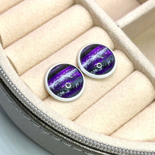 Load image into Gallery viewer, 12mm Purple Coven Studs