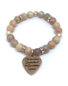 8mm Grandmother Bracelet (Sunstone & Rose Gold Stainless Steel)